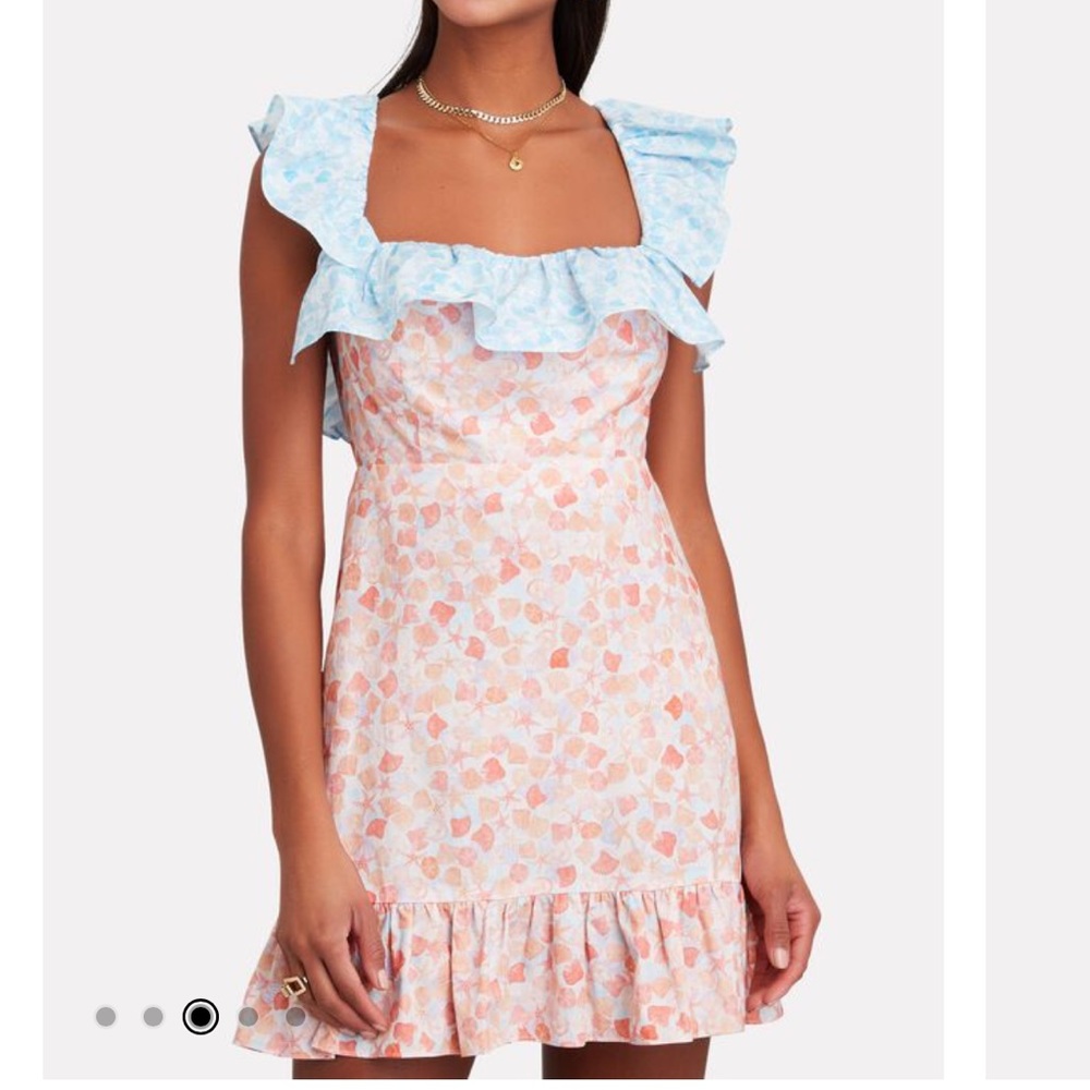 RIXO Kai Mini Shell Printed Dress - Picture 5 of 8
